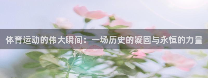 3377体育官方app下载：体育运动的伟大瞬间：一场历史的凝固与永恒的力量
